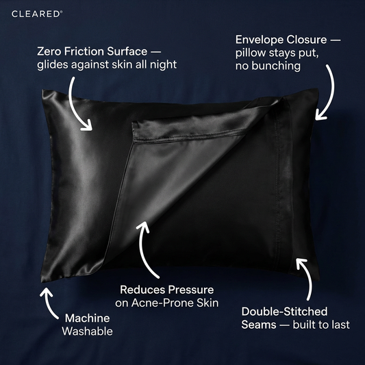 CLEARED™ Anti-Bacterial Silk Pillow Case